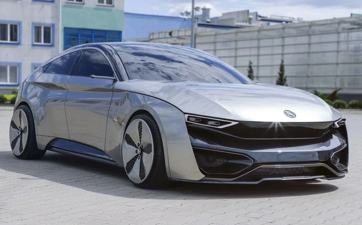 Pełnowymiarowa makieta Poloneza z 2020 roku. Nadwozie wykonane technologią CNC bazuje na stalowej ramie przestrzennej