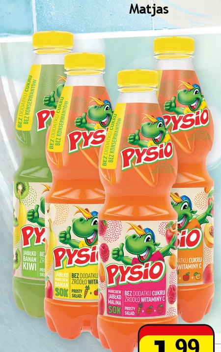 Pysio Sok jabłko marchew banan 900 ml