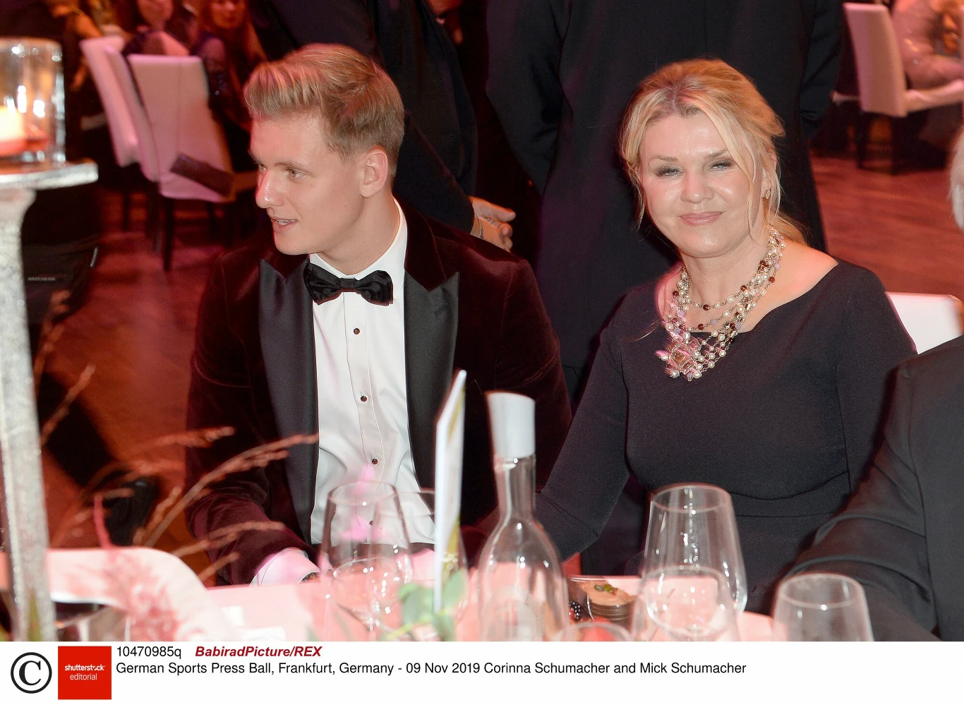 Mick Schumacher i Corinna Schumacher, 2019 rok Mick Schumacher i Corinna Schumacher, 2019 rok