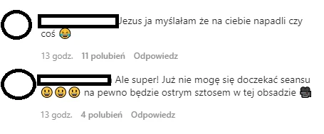 Komentarze pod postem Wieniawy na IG @juliawieniawa Komentarze pod postem Wieniawy na IG @juliawieniawa