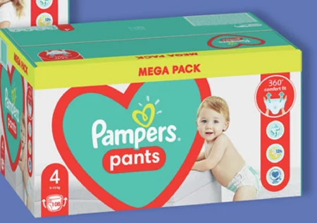 Pieluchomajtki Pampers Active Baby, rozmiar 4, pieluszki 108, 9kg-15kg