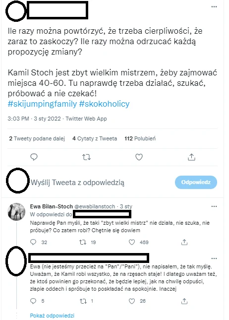 Ewa Bilan-Stoch na Twitterze @ewabilanstoch Ewa Bilan-Stoch na Twitterze @ewabilanstoch