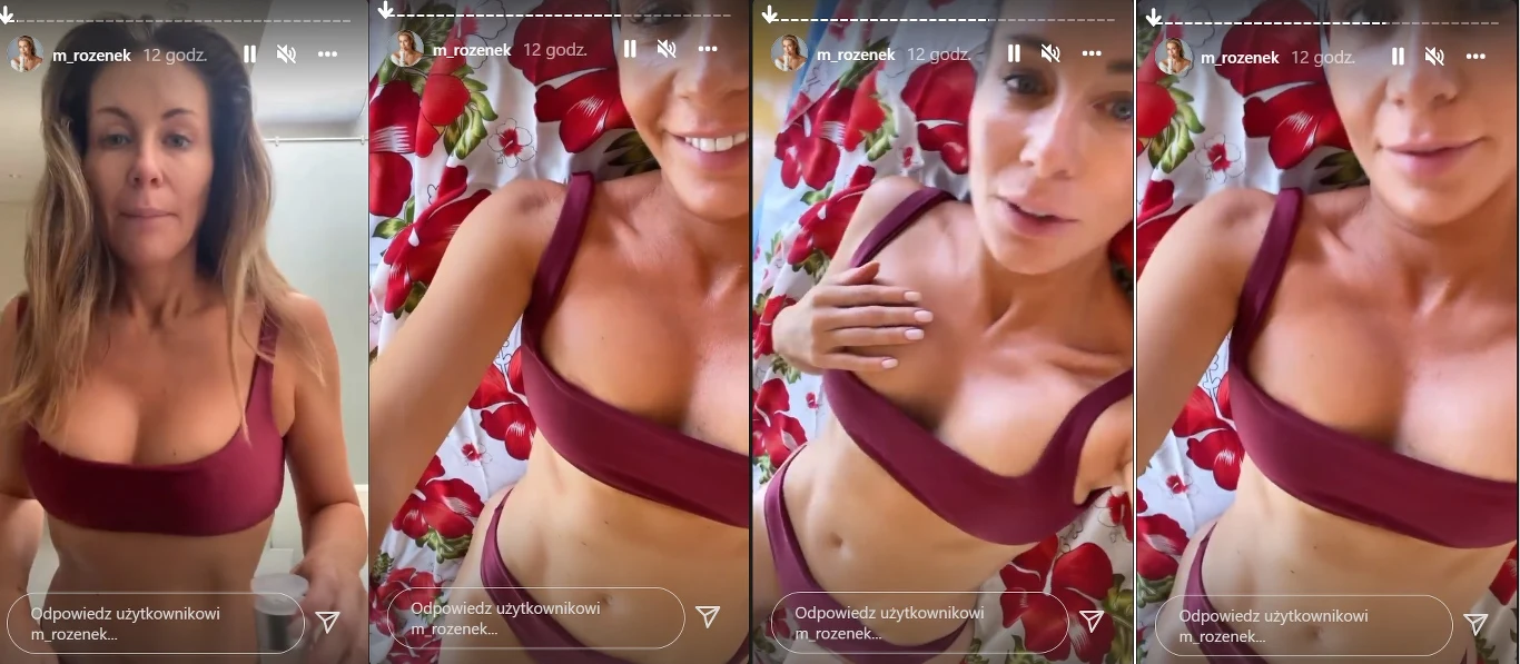 Małgorzata Rozenek i jej wypadająca pierś /https://www.instagram.com/m_rozenek/