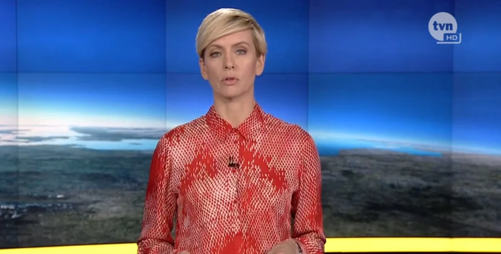 Anita Werner w "Faktach" TVN