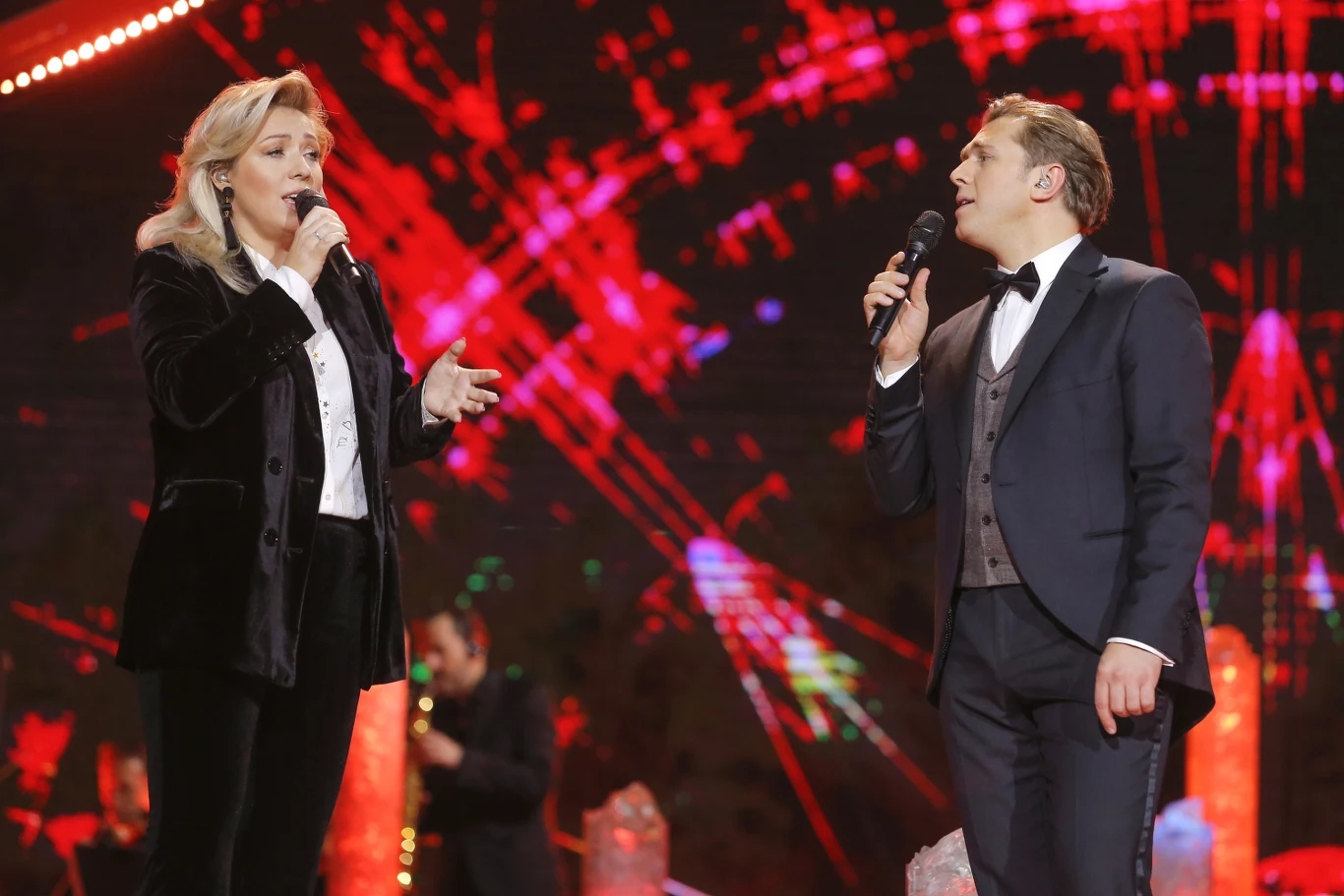 Wielu wykonawców wystąpiło w duetach - Kasia Cerekwicka i Andrzej Lampert.