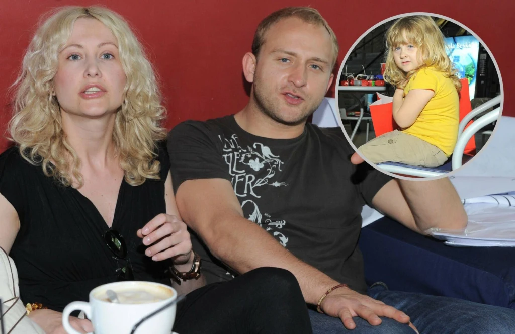 Borys Szyc z byłą partnerką Anną Bareją i córką