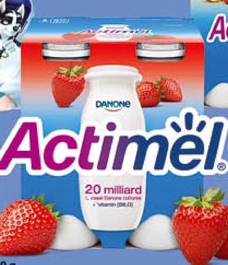 Actimel Napój jogurtowy o smaku truskawkowym 400 g (4 x 100 g)