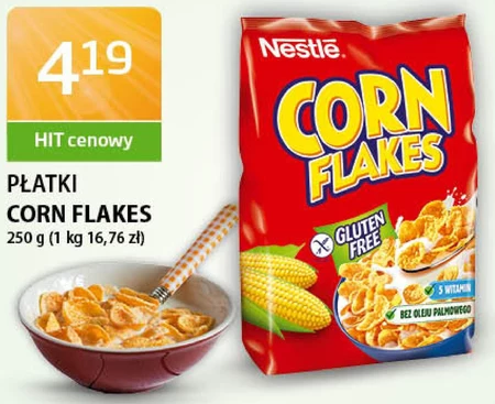 Nestlé Corn Flakes Chrupiące płatki kukurydziane z witaminami 250 g