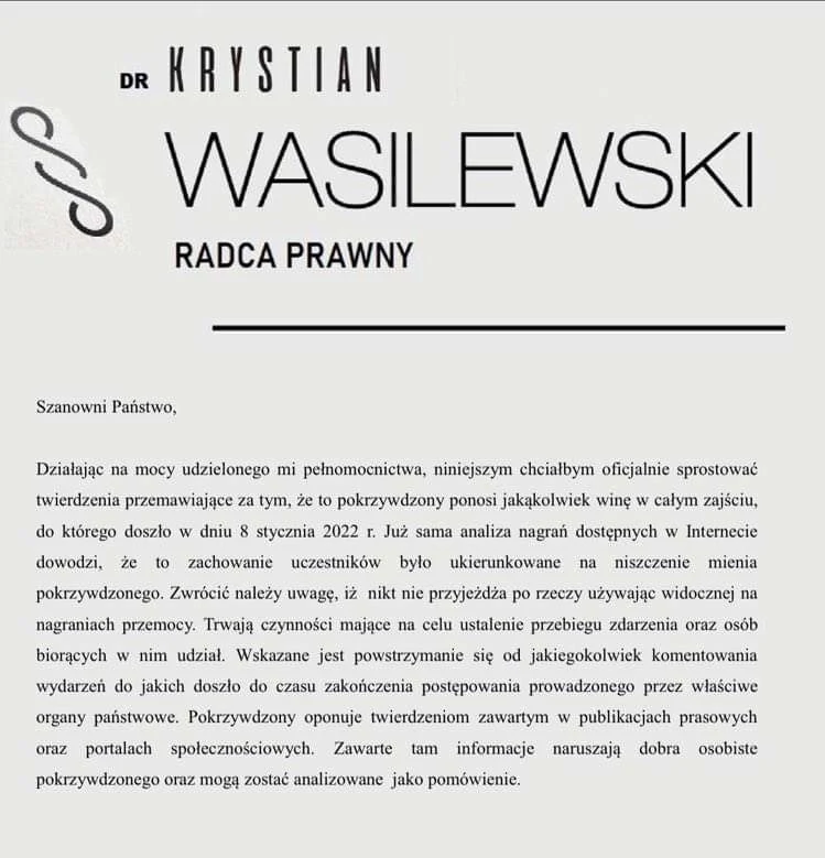 Oświadczenie Dariusza Opozdy 