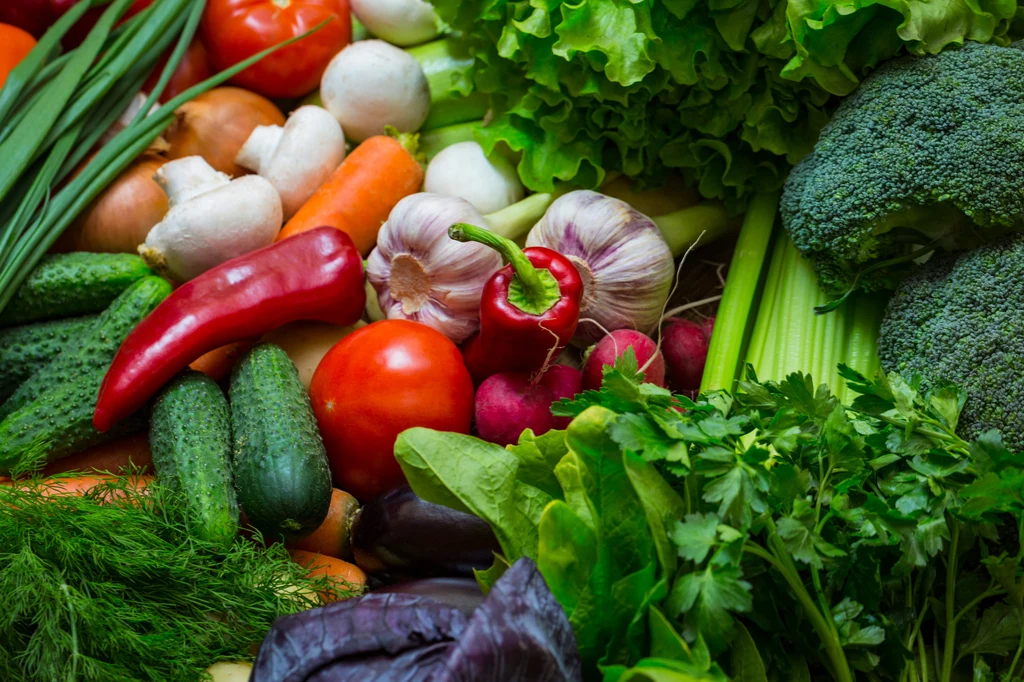 Dieta wegetariańska jest bogata w warzywa i owoce