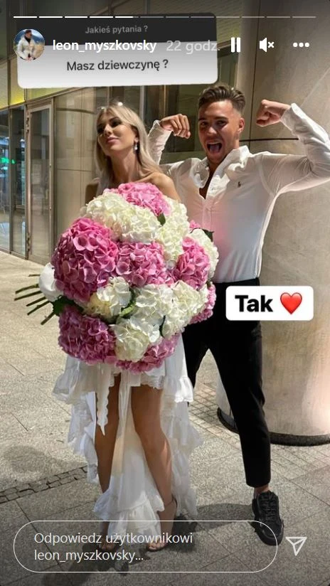 Leon Myszkowski z ukochaną fot. Instagram (instagram.com/leon_myszkovsky) Leon Myszkowski z ukochaną fot. Instagram (instagram.com/leon_myszkovsky)