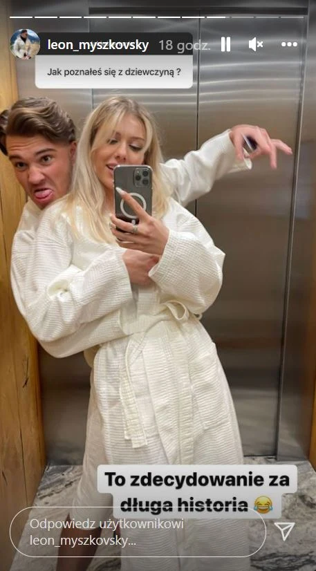 Leon Myszkowski z dziewczyną fot. Instagram (instagram.com/leon_myszkovsky)