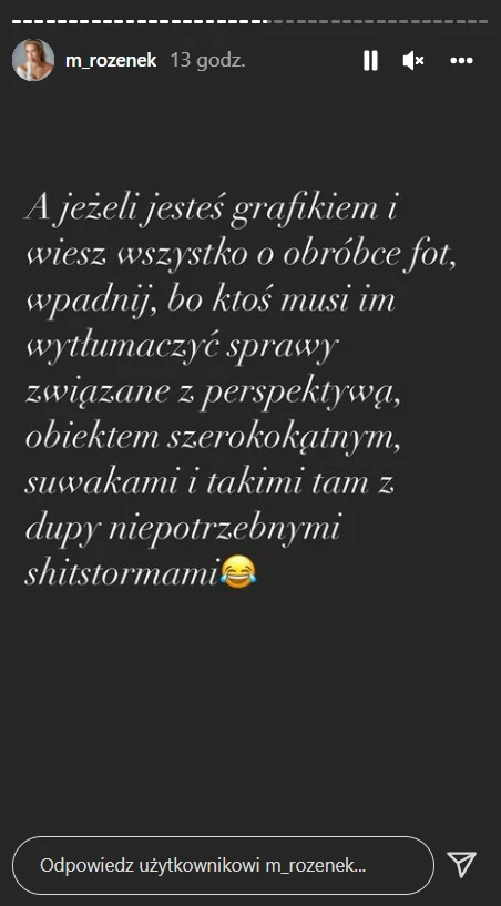 Fot.: https://www.instagram.com/m_rozenek/