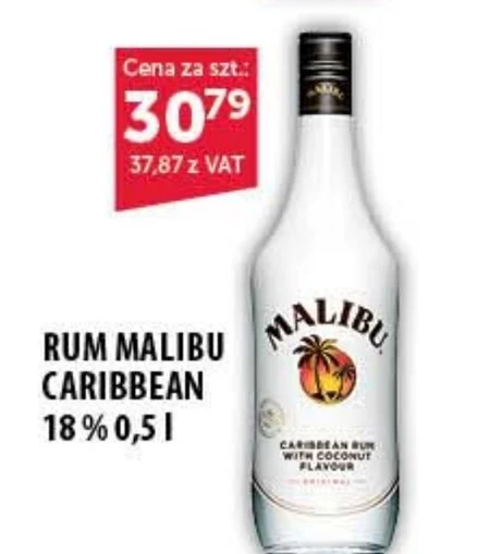 Malibu Original Likier z dodatkiem białego rumu i aromatu kokosowego 500 ml