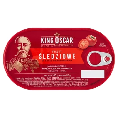 King Oscar Filety śledziowe w sosie pomidorowym 160 g - 1