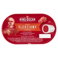 King Oscar Filety śledziowe w sosie pomidorowym z papryką 160 g