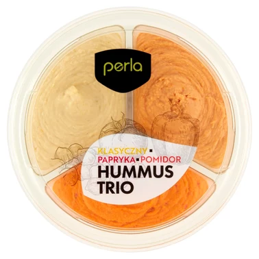 Perla Hummus trio klasyczny paprykowy z suszonym pomidorem 210 g - 3