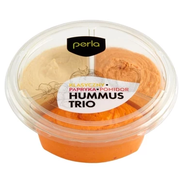 Perla Hummus trio klasyczny paprykowy z suszonym pomidorem 210 g - 2