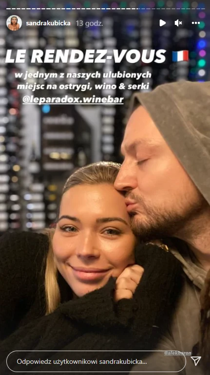 Randka Kubickiej i Barona zrelacjonowana w sieci @sandrakubicka Randka Kubickiej i Barona zrelacjonowana w sieci @sandrakubicka