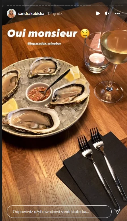 Randka Kubickiej i Barona zrelacjonowana w sieci @sandrakubicka Randka Kubickiej i Barona zrelacjonowana w sieci @sandrakubicka