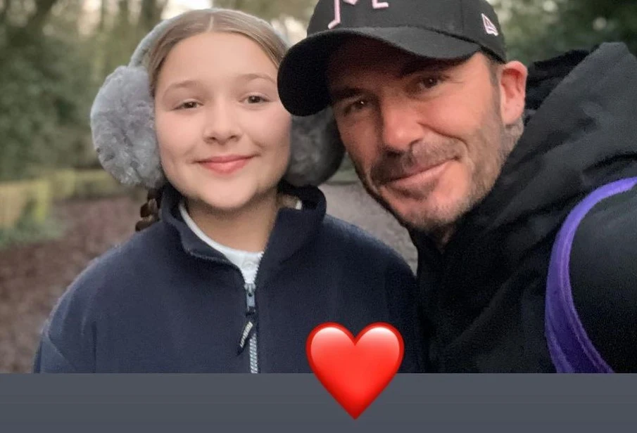 David Beckham z córką