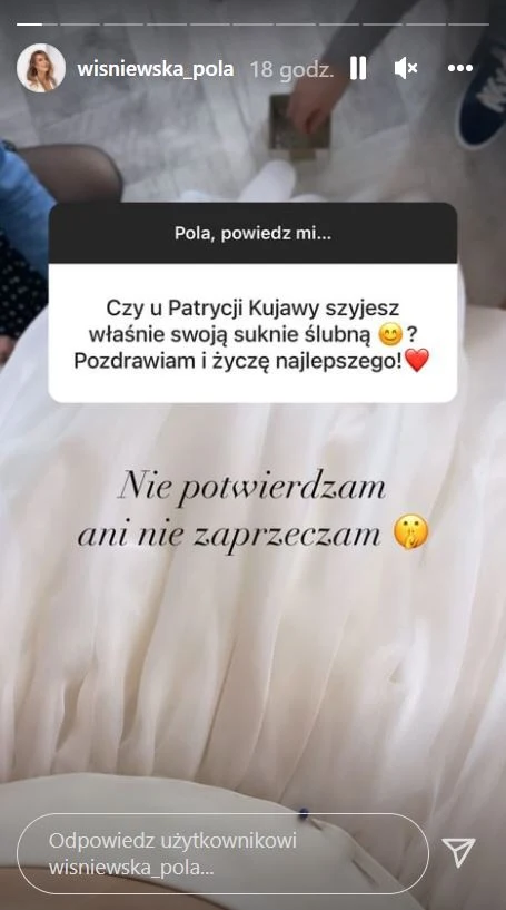 Pola Wiśniewska w białej sukni ślubnej fot. Instagram (instagram.com/wisniewska_pola) Pola Wiśniewska w białej sukni ślubnej fot. Instagram (instagram.com/wisniewska_pola)