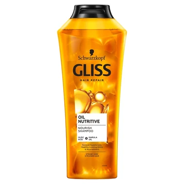 Gliss Oil Nutritive Odżywczy szampon do włosów przesuszonych i nadwyrężonych 400 ml - 1
