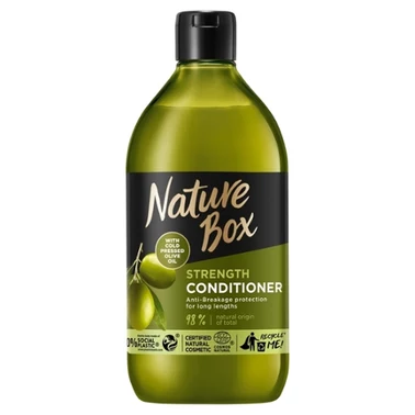 Nature Box Olive Oil Wzmacniająca odżywka do włosów długich i delikatnych z olejem z oliwki 385 ml - 0