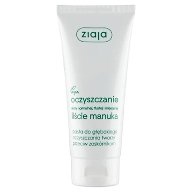 Ziaja Liście Manuka Pasta do głębokiego oczyszczania twarzy przeciw zaskórnikom 75 ml - 1