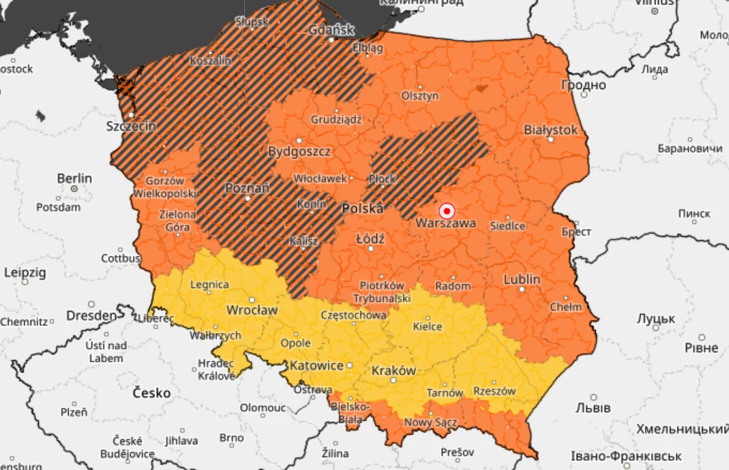 Cała Polska została objęta ostrzeżeniami pierwszego lub drugiego stopnia przed silnym wiatrem Cała Polska została objęta ostrzeżeniami pierwszego lub drugiego stopnia przed silnym wiatrem