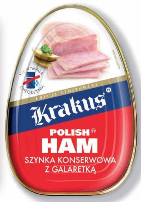 Krakus Szynka konserwowa z galaretką 455 g