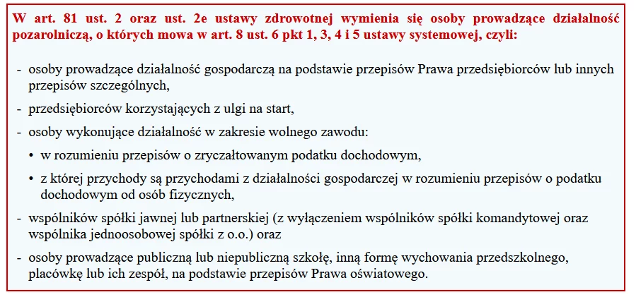 Składka zdrowotna z kilku rodzajów działalniści 