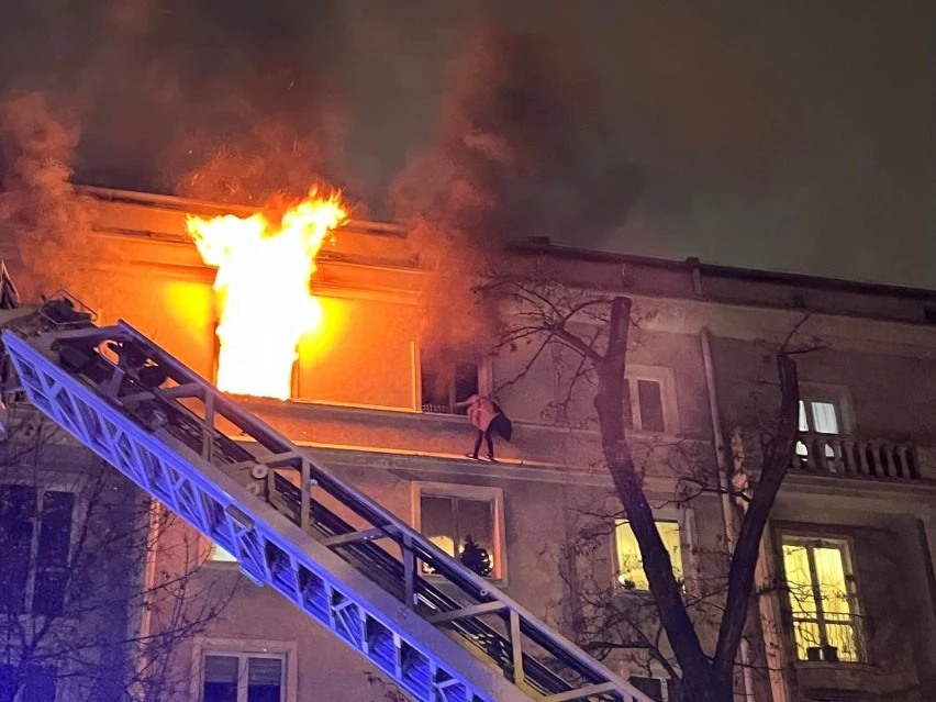 Kraków. Pożar mieszkania w Nowej Hucie