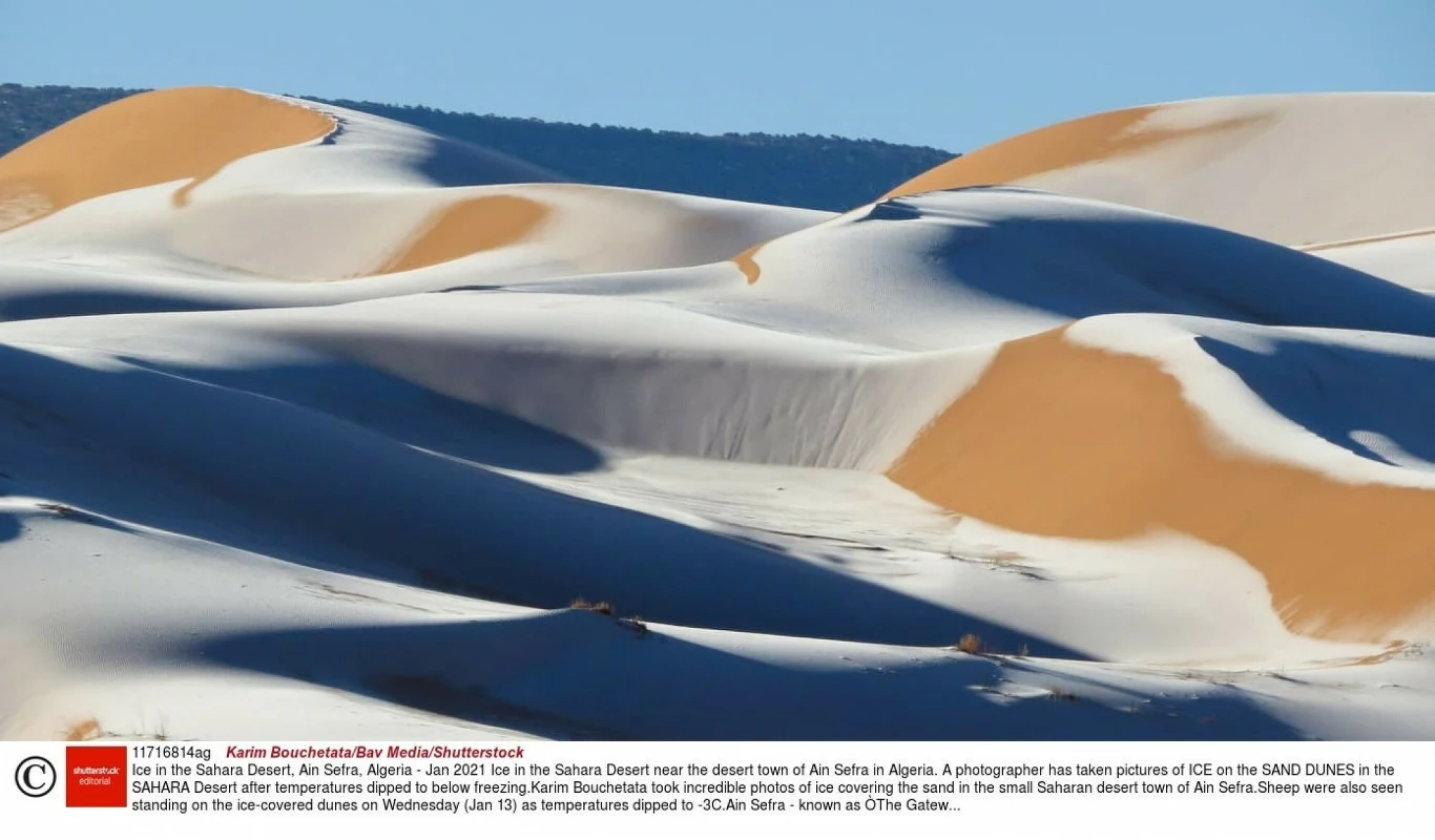 To już piąty raz w ciągu ostatnich kilkudziesięciu lat, kiedy na Saharze możemy ujrzeć biały puch. Wcześniej taka sytuacja miała miejsce w 1979, 2016, 2018 oraz 2021 roku. Jak łatwo zauważyć, w ciągu ostatnich lat występowanie przytoczonego zjawiska znacznie się nasiliło (powyższe zdjęcie pochodzi z 2021 roku).