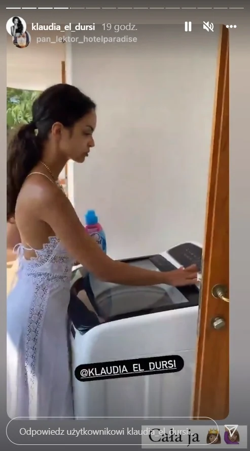 Klaudia El Dursi robi pranie / Instagram @klaudia_el_dursi
