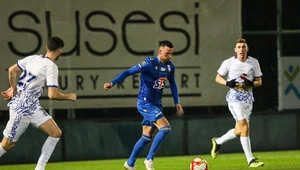 Kristoffer Velde, pierwszy zimowy transfer Lecha Poznań, podczas sparingu z KF Shkupi