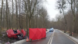 47-latka straciła panowanie nad Peugeotem. Zginęło dwóch pasażerów