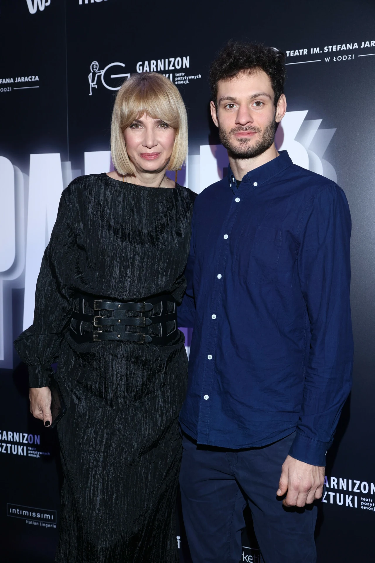 Grażyna Wolszczak z synem Filipem Sikorą