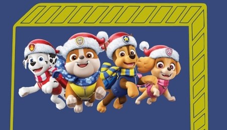 Psi Patrol na opakowaniu produktów.