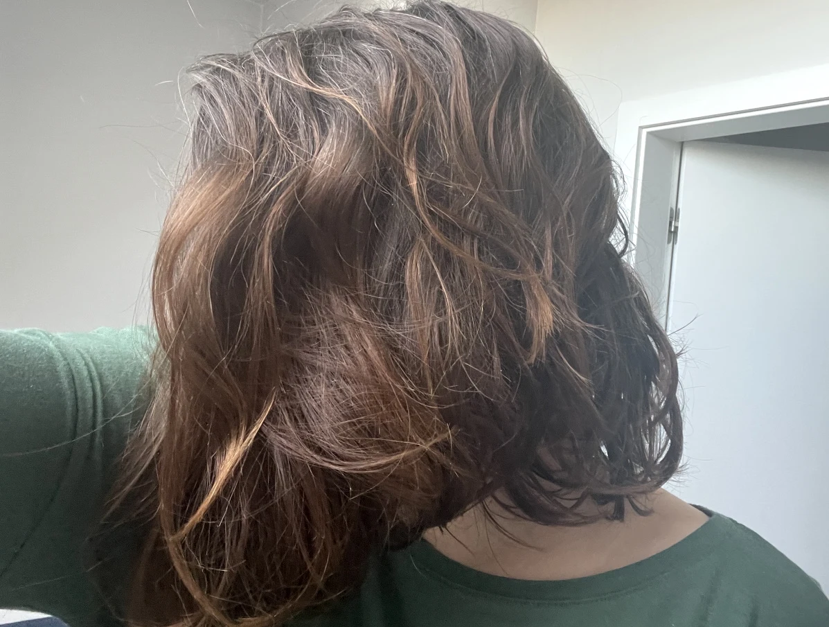 Włosy przed zabiegiem domowego prostowania galaretką 