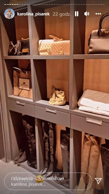 garderoba Karoliny Pisarek fot. Instagram (instagram.com/karolina_pisarek)