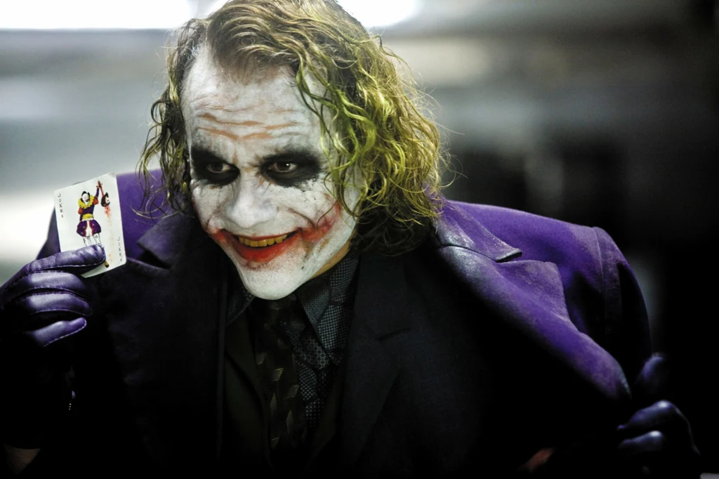Heath Ledger jako Joker w 2008 roku. Heath Ledger jako Joker w 2008 roku.