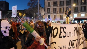 Protest antyszczepionkowców w Hiszpanii 