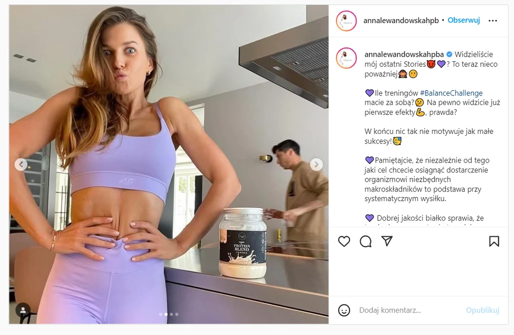 Anna Lewandowska: instagram.com/annalewandowskahpba/ Anna Lewandowska: instagram.com/annalewandowskahpba/