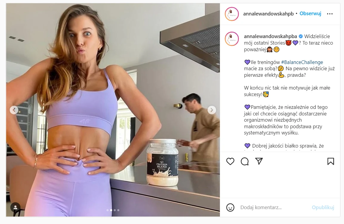 Anna Lewandowska: instagram.com/annalewandowskahpba/ Anna Lewandowska: instagram.com/annalewandowskahpba/