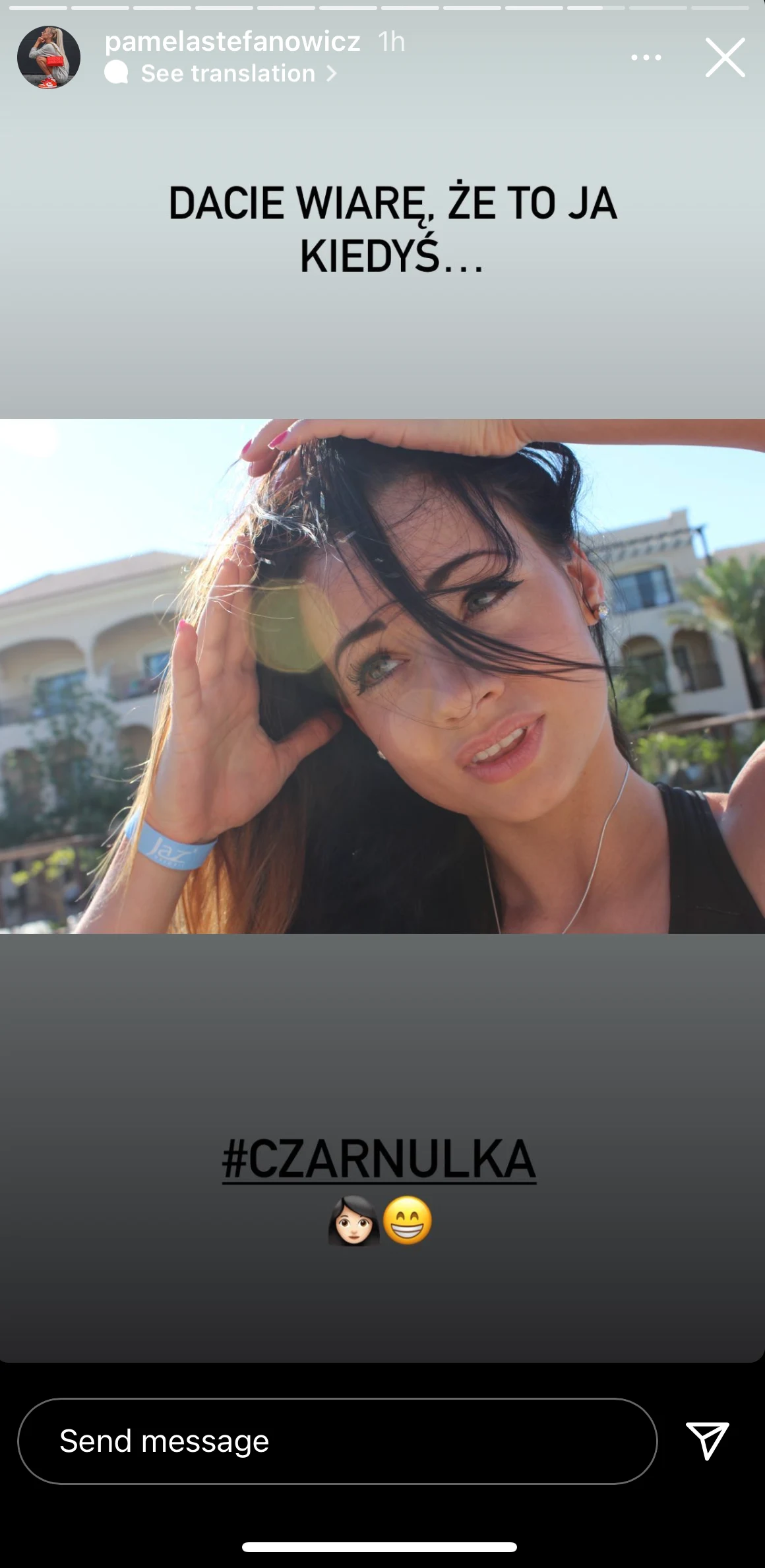 Pamela Stefanowicz w czarnych włosach Pamela Stefanowicz w czarnych włosach