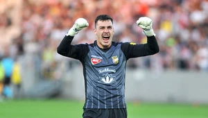 Martin Jedlička cieszy się po wygranej DAC z Cracovią
