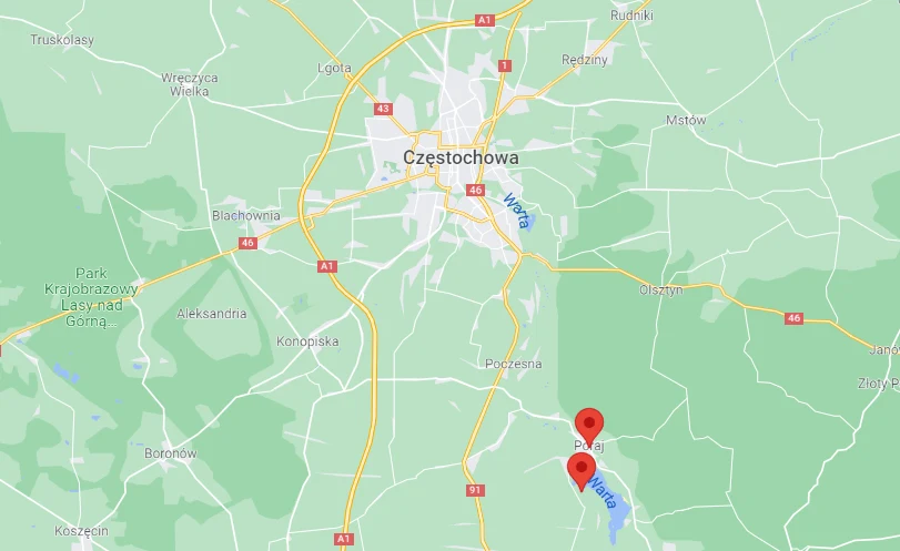 Poraj - wieś położona niedaleko Częstochowy 