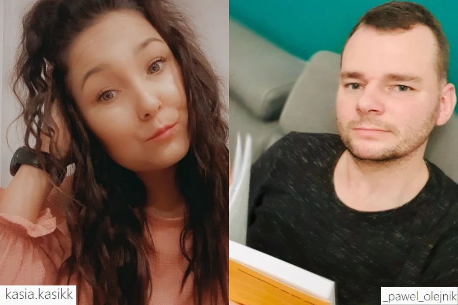 Kasia ze "Ślubu od pierwszego wejrzenia" na IG @kasia.kasikk i Paweł @_pawel_olejnik