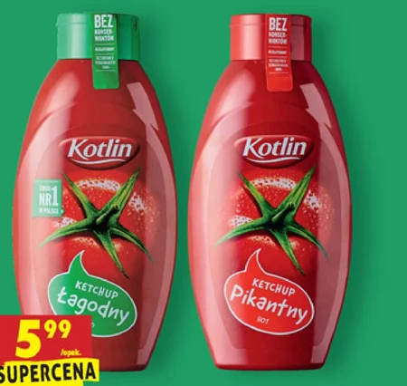 Kotlin Ketchup łagodny 950 g